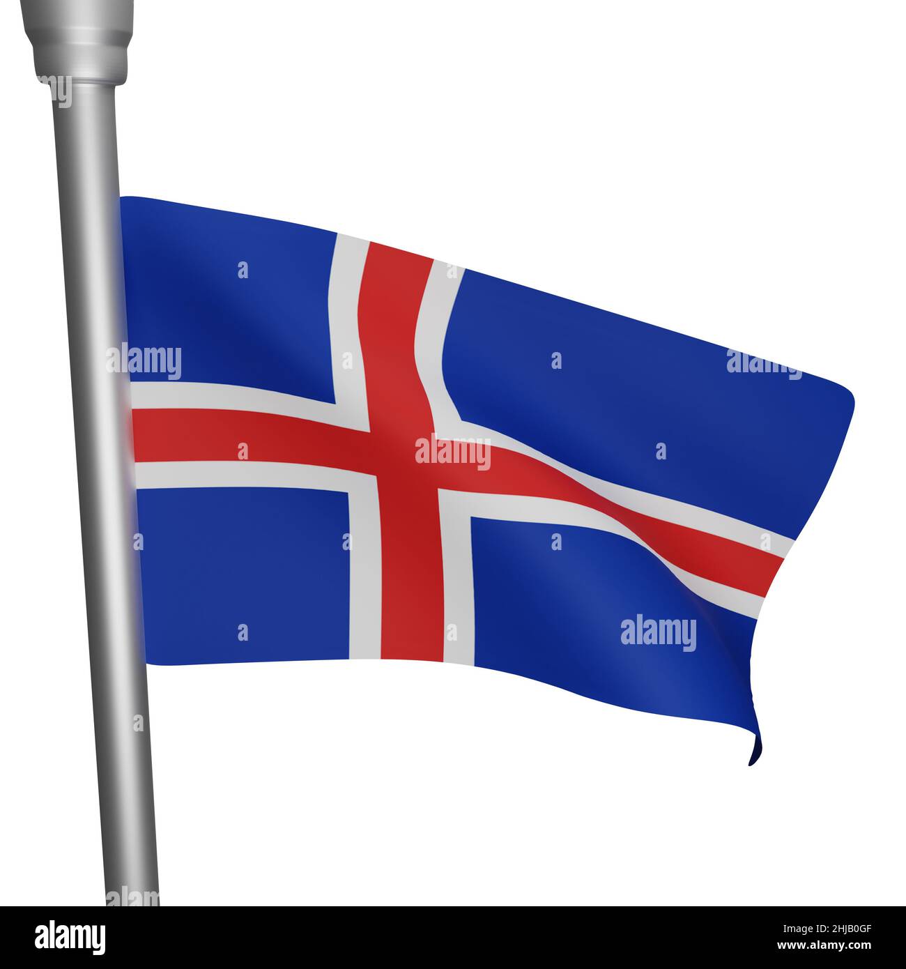 3d rendering of iceland flag concept iceland national day Stock Photo ...