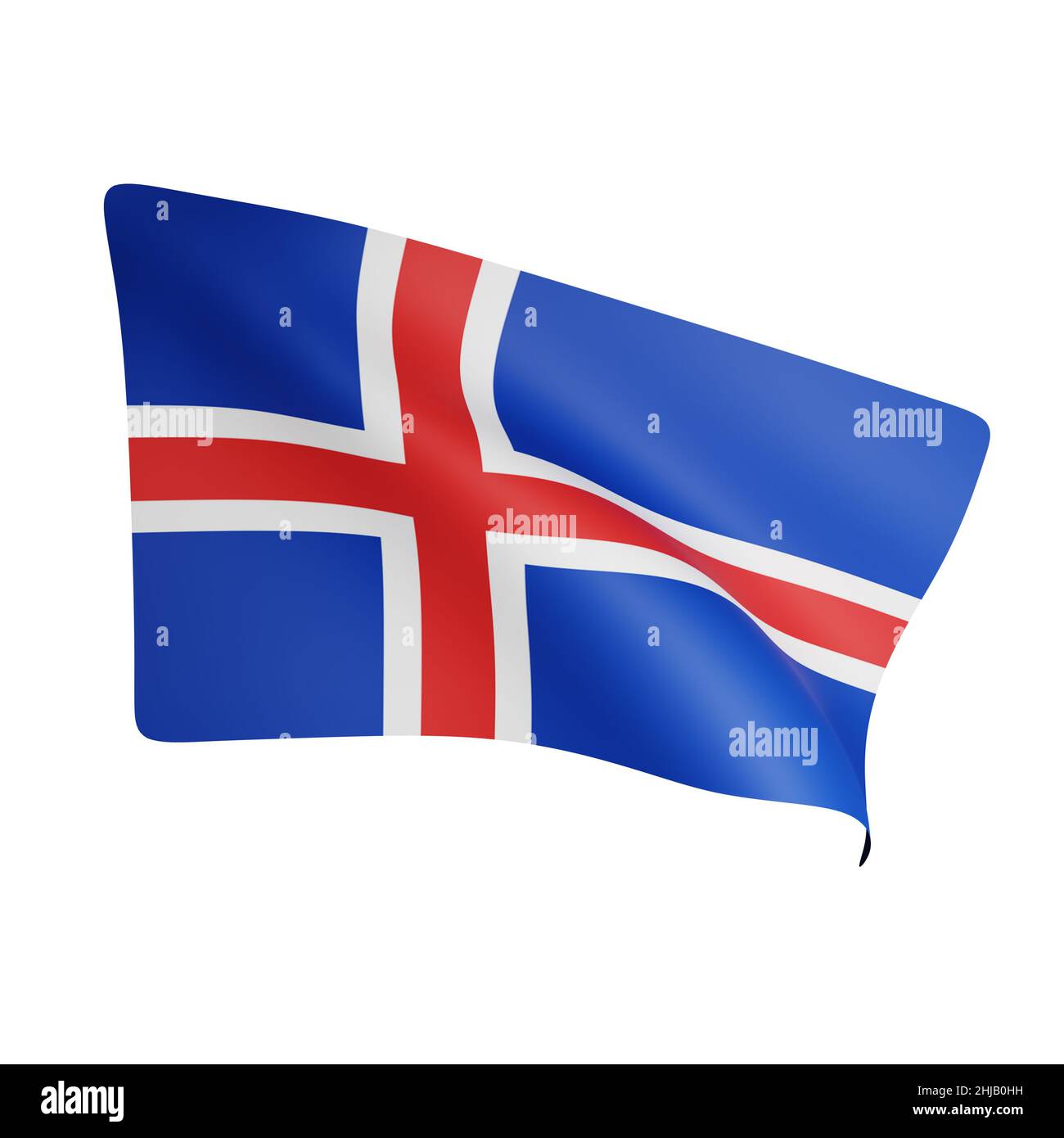 3d rendering of iceland flag concept iceland national day Stock Photo ...