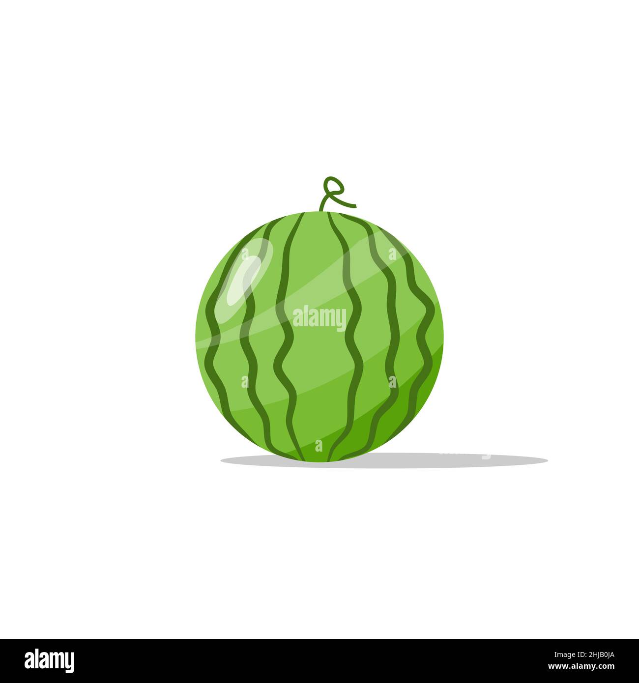 cartoon watermelon fruit flat design. vector illustration Stock Vector