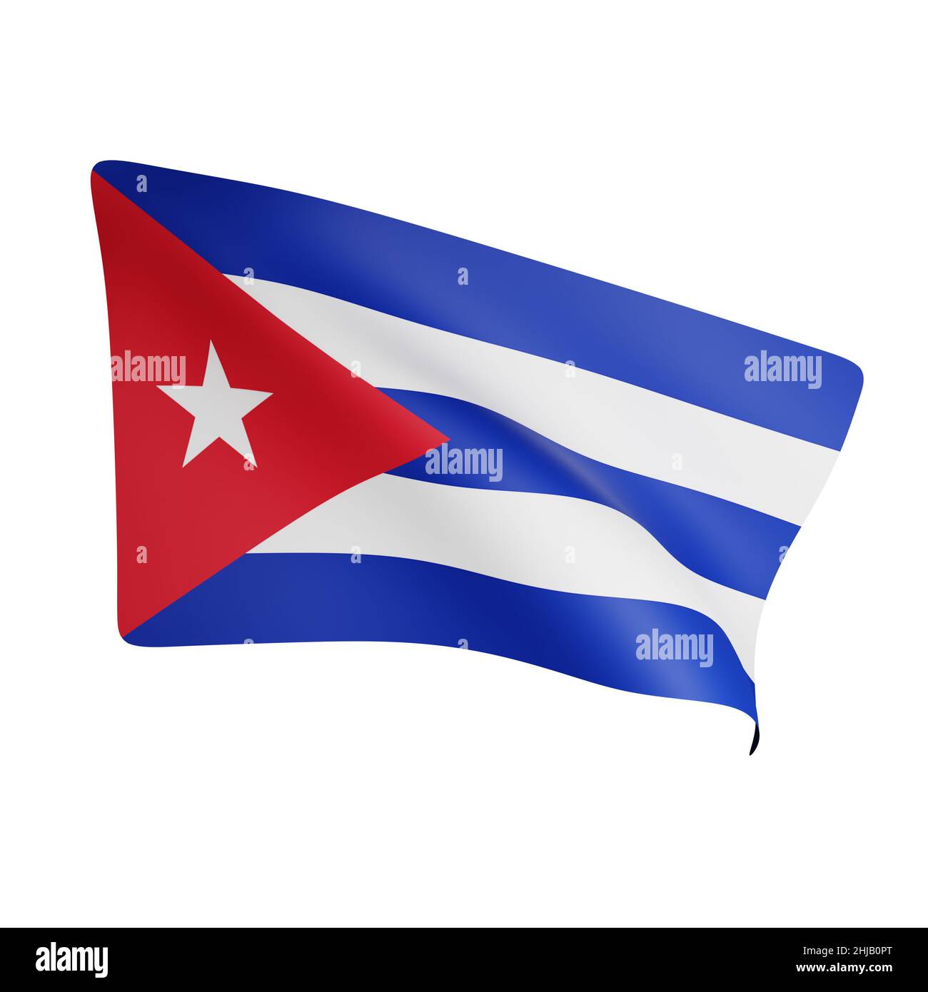 3d rendering of cuba flag concept cuba national day Stock Photo
