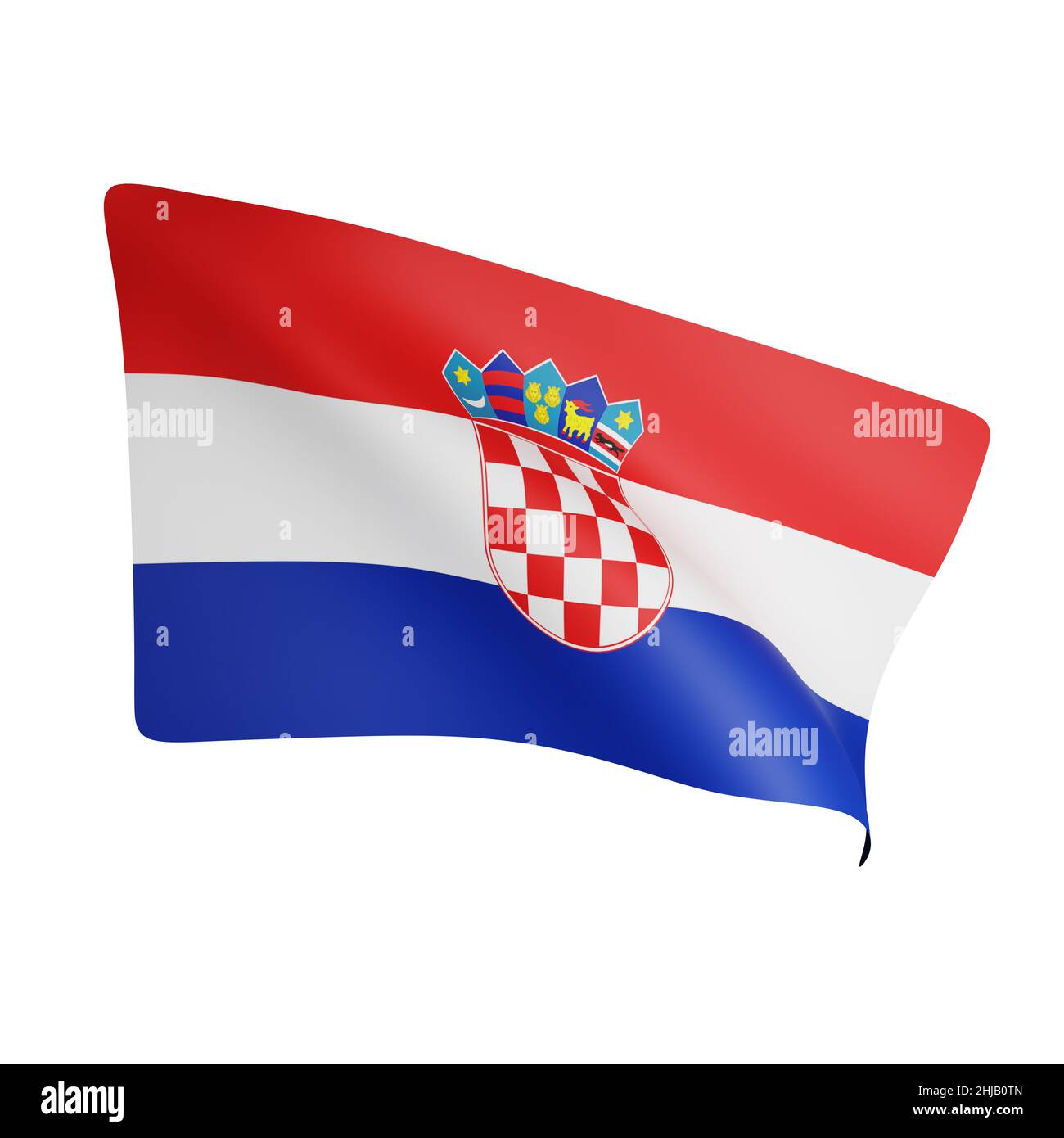 3d rendering of croatia flag concept croatia national day Stock Photo