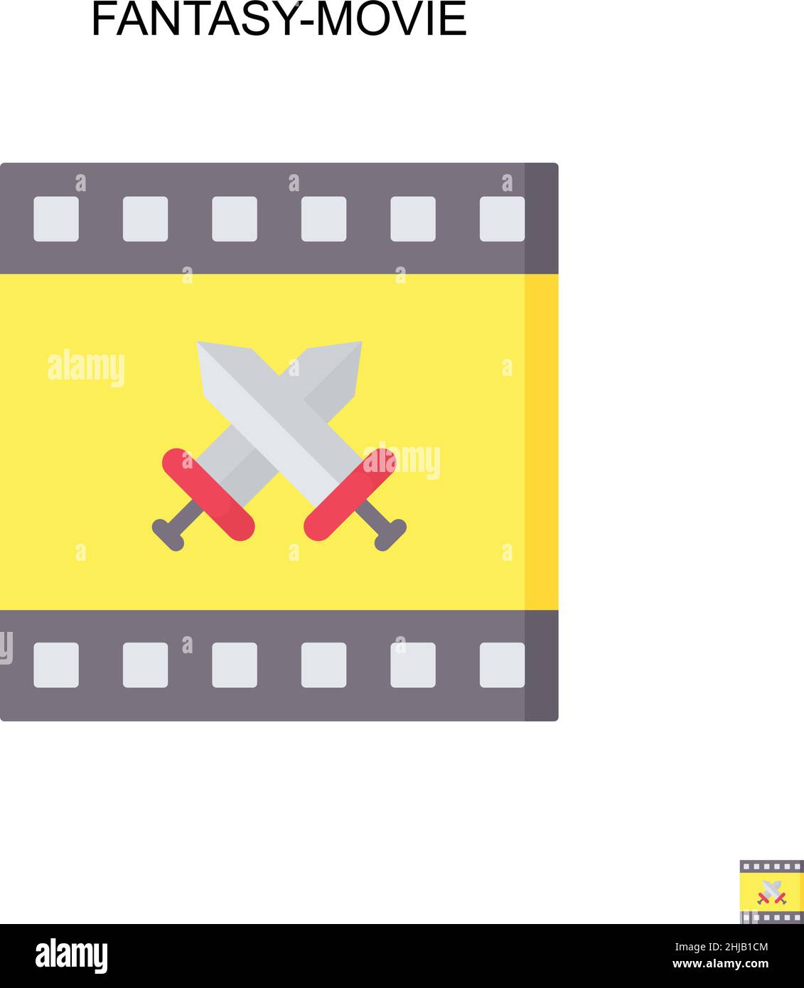 Fantasy-movie Simple vector icon. Illustration symbol design template for web mobile UI element. Stock Vector