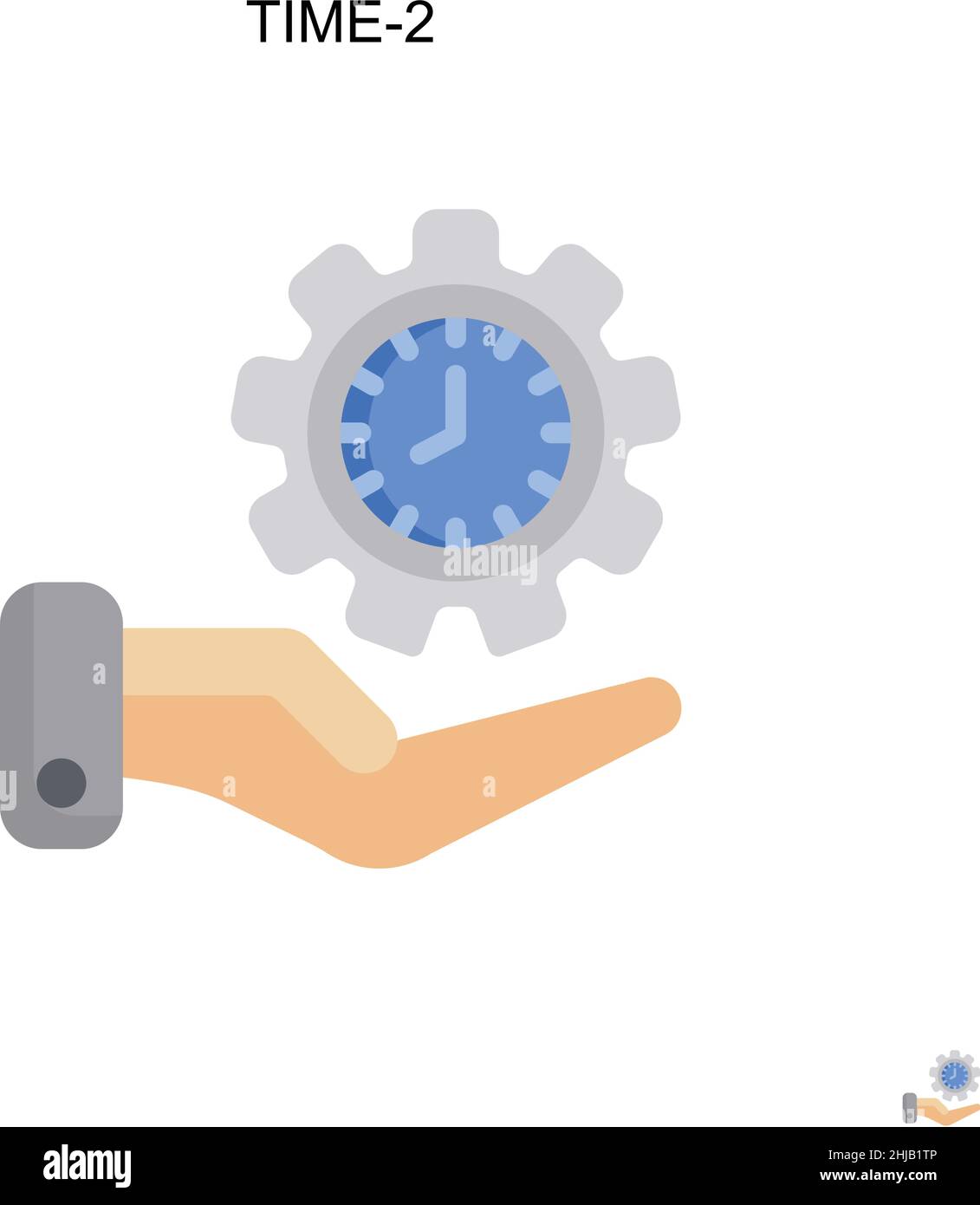 Time-2 Simple vector icon. Illustration symbol design template for web ...
