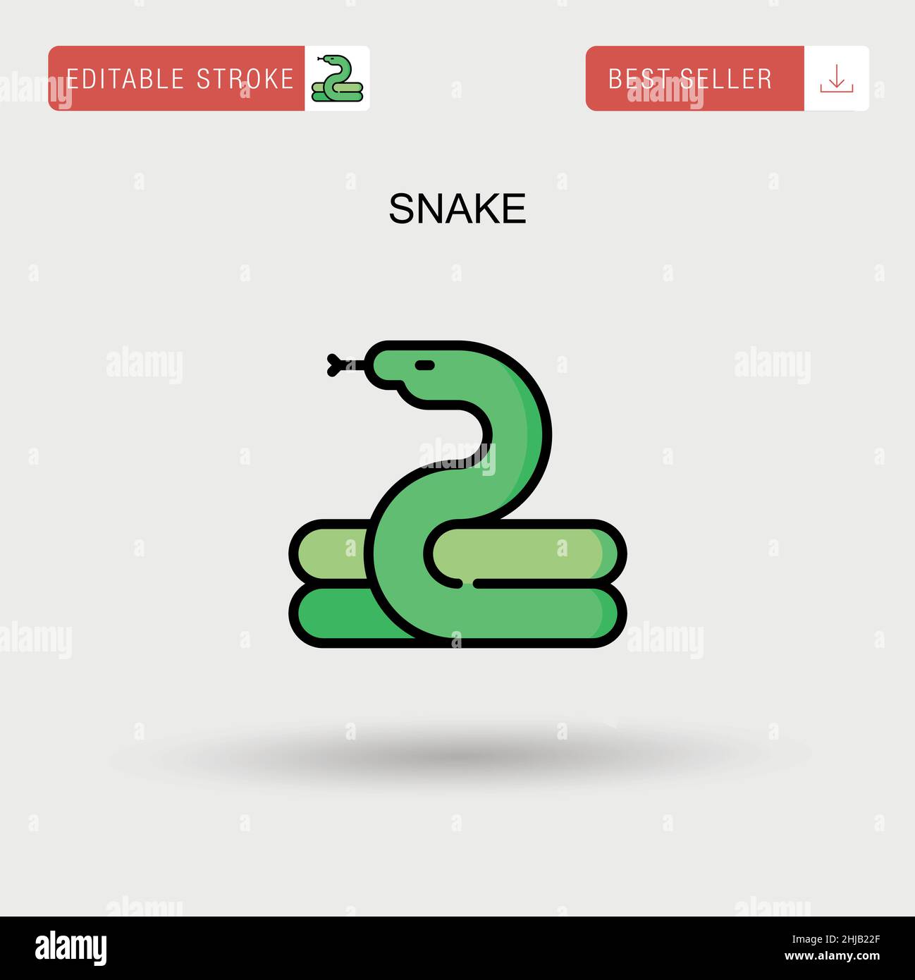 Snake Simple vector icon Stock Vector Image & Art - Alamy