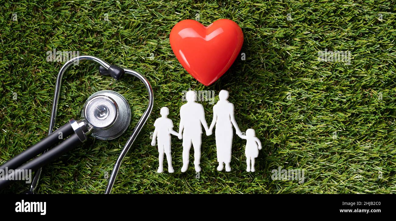 Health And Life Insurance Protection. Diagnose And Medical Check Stock Photo