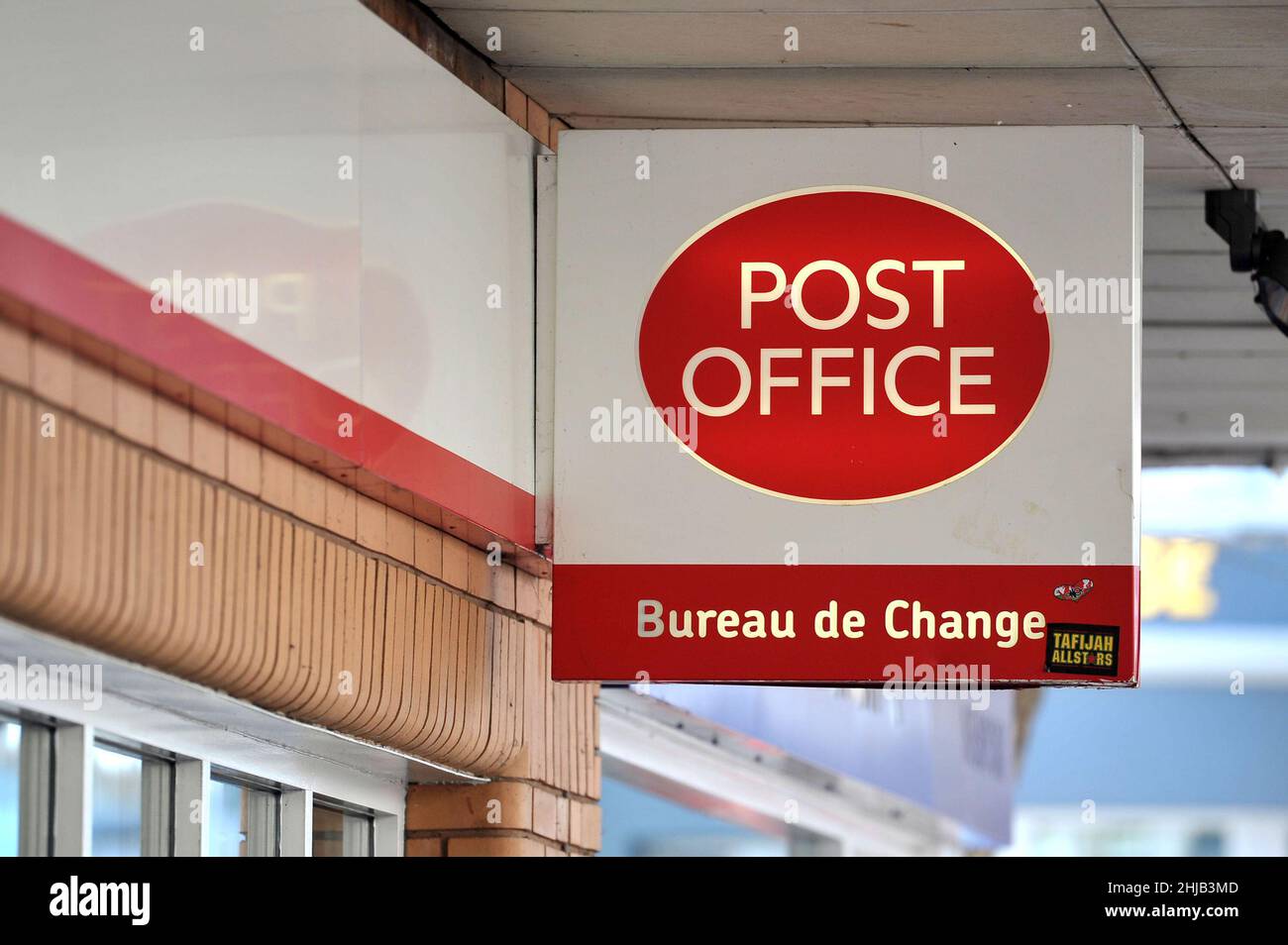 File photo dated 07/05/13 of a Post Office sign, as more than 200 Post Offices have closed in the last two years, the equivalent of two a week, according to new research. Stock Photo