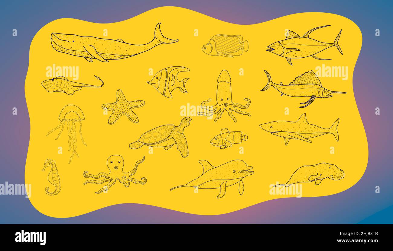 ocean animal set
