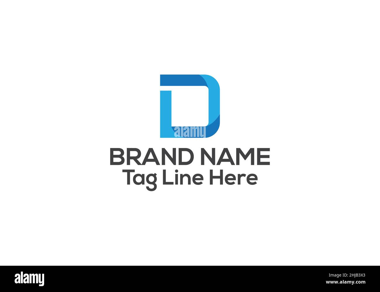 D letter logo design and D minimalist logo design Stock Vector