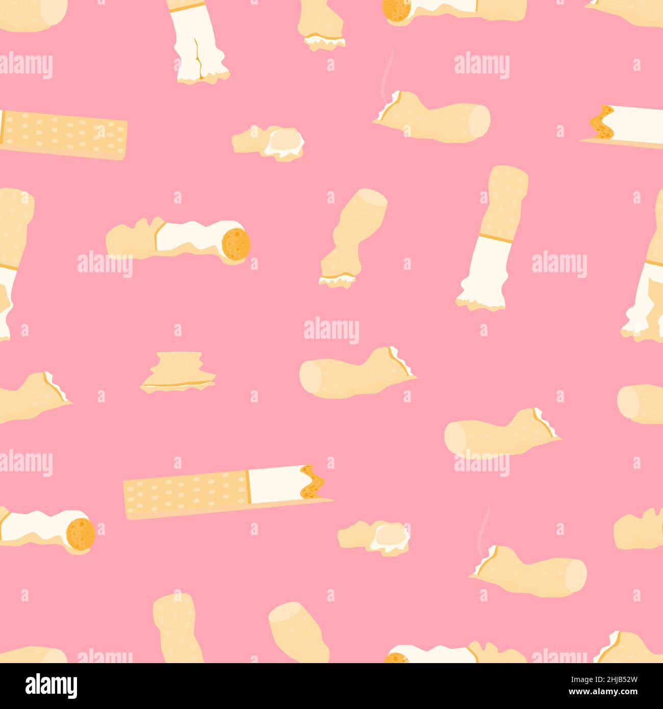 pattern seamless set of cigarette smoking element. vector illustration eps10 Stock Vector