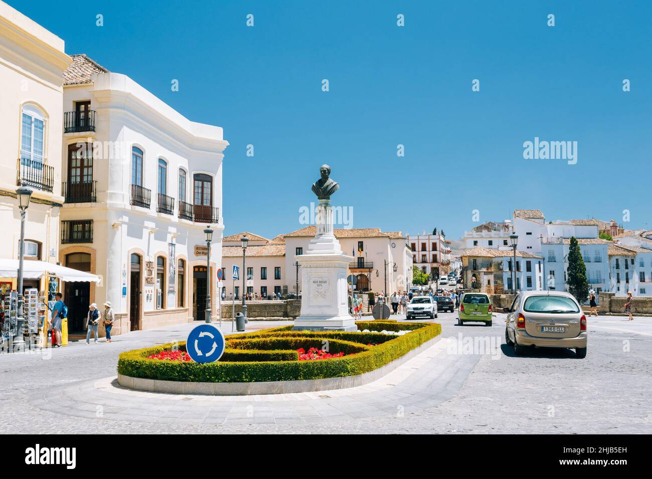 Monument to Antonio de los Rios Rosas (1812-1873) was a Spanish politician who was elected three times President of the Congress of Deputies. Spain Stock Photo