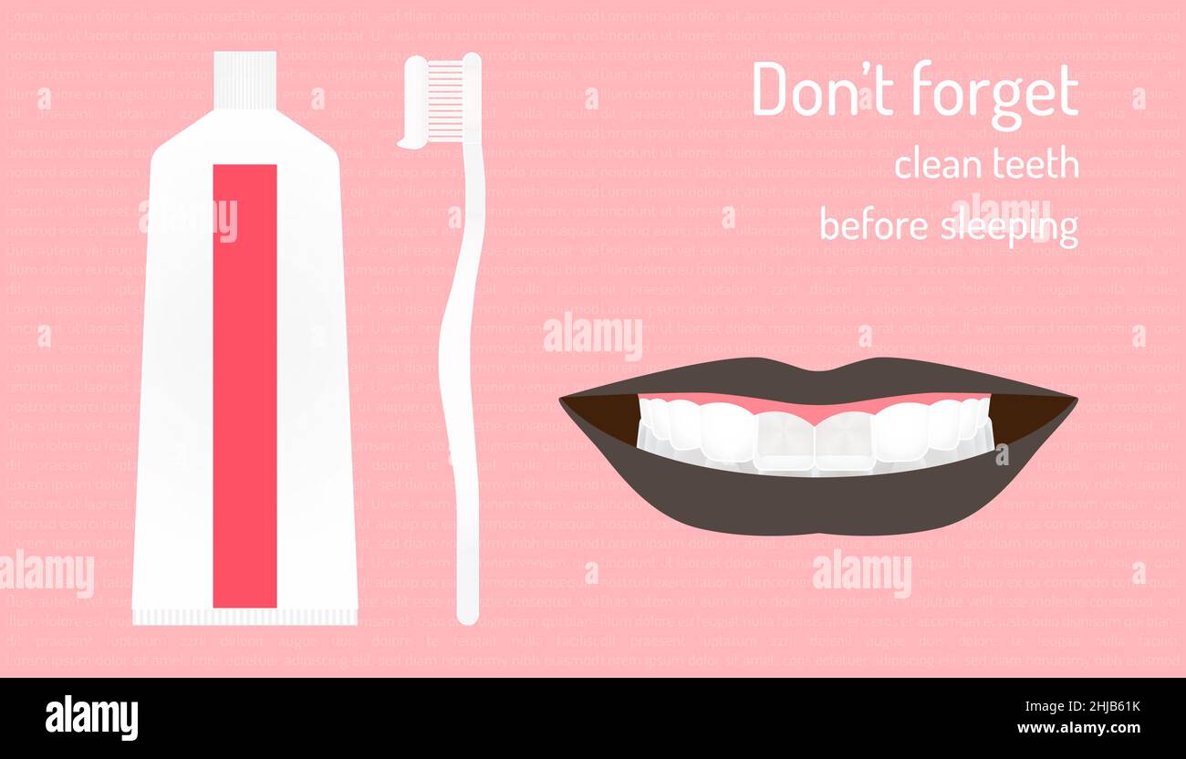 do not clean teeth before sleeping tonight. big smile beautiful