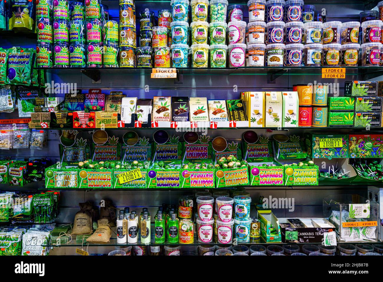 Amsterdam, Netherlands 16 November, 2021 Chocolate bars with marijuana and