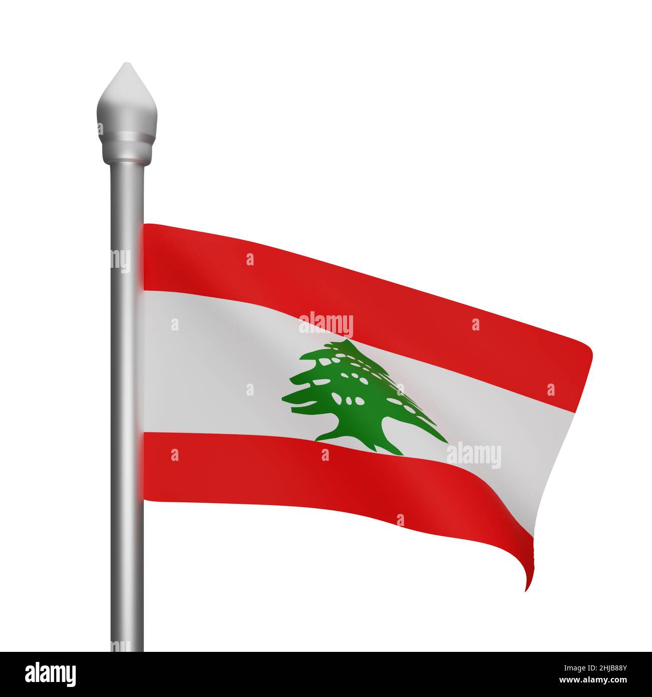 3d rendering of lebanon flag concept lebanon national day Stock Photo