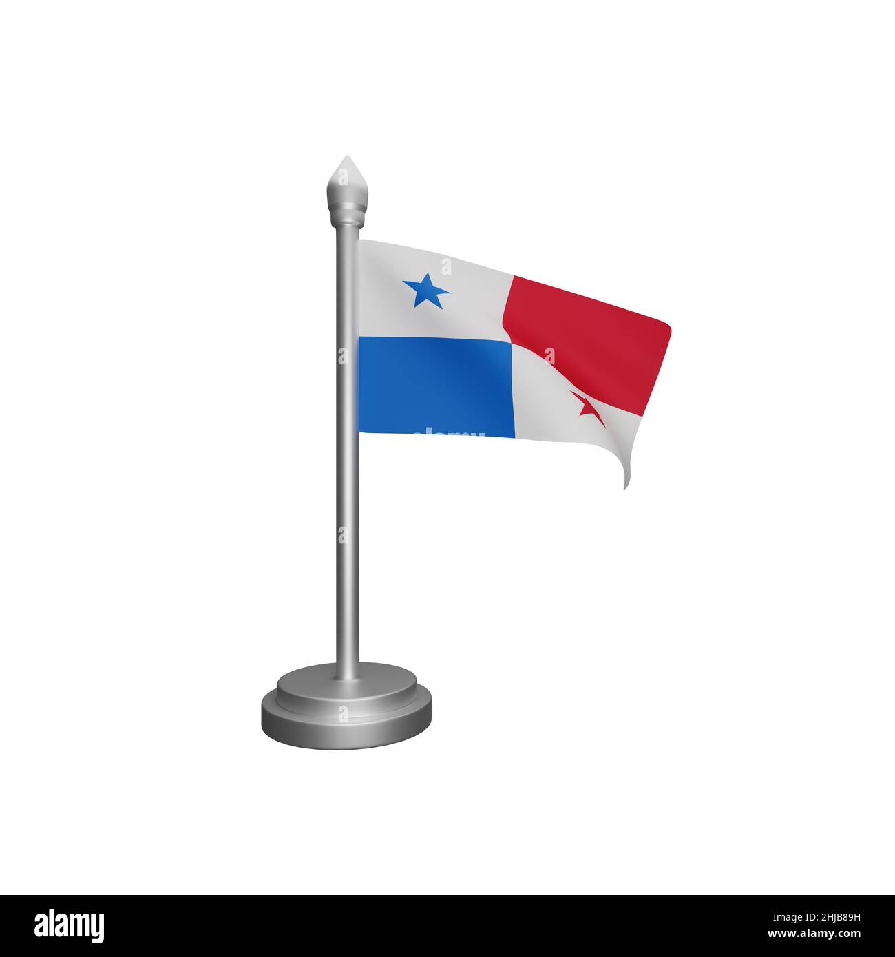 3d rendering of panama flag concept panama national day Stock Photo