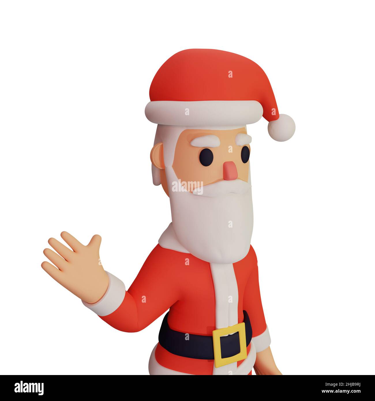 3d rendering of santa character with christmas and new year concept Stock Photo