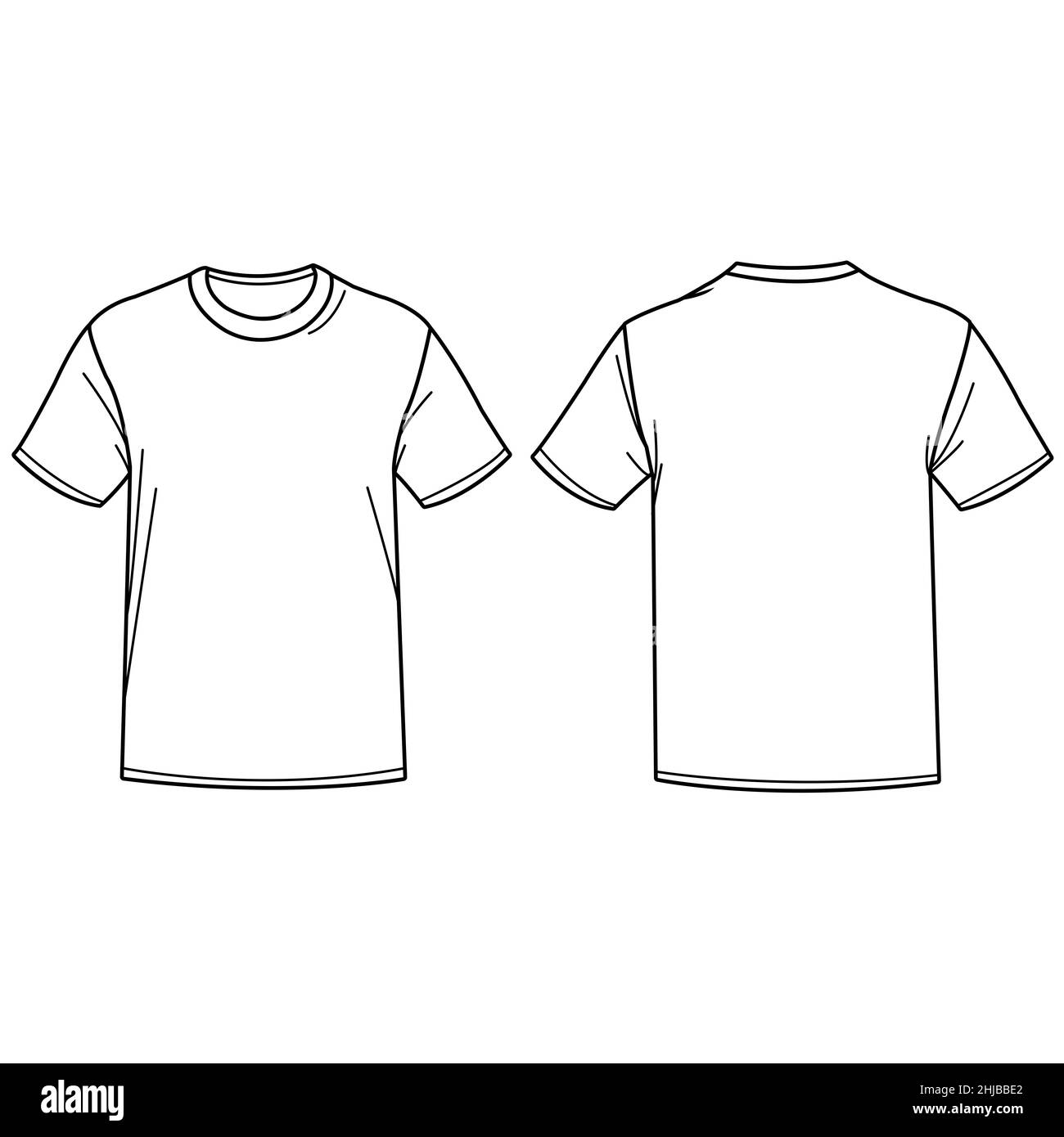 Blank Tshirt Set Front Back On Stock Photo 231407488