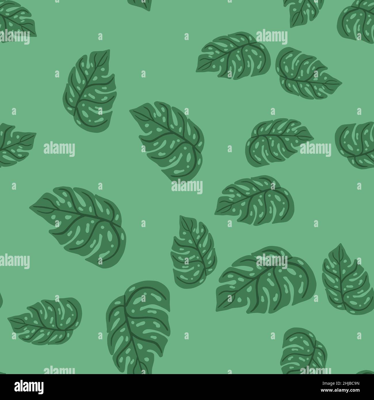 Minimalistic style seamless exotic foliage seamless pattern with random ...