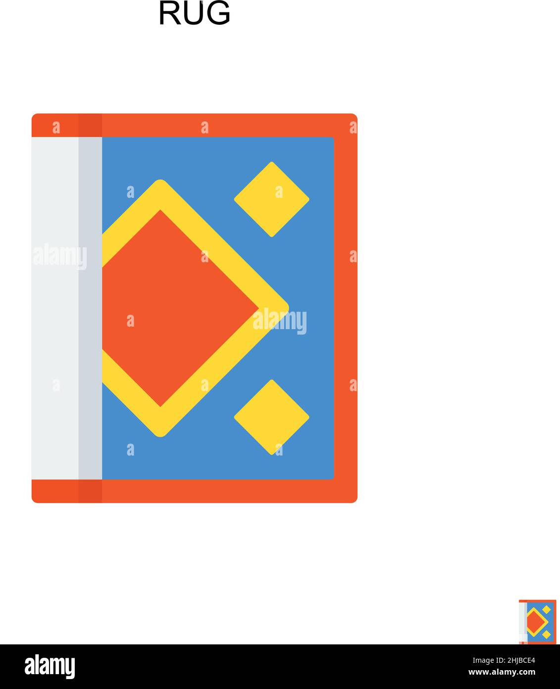 Rug Simple vector icon. Illustration symbol design template for web mobile UI element. Stock Vector