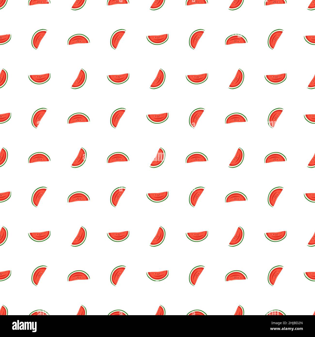 Seamless cute pattern with striped watermelons. Summer print sweetness ...