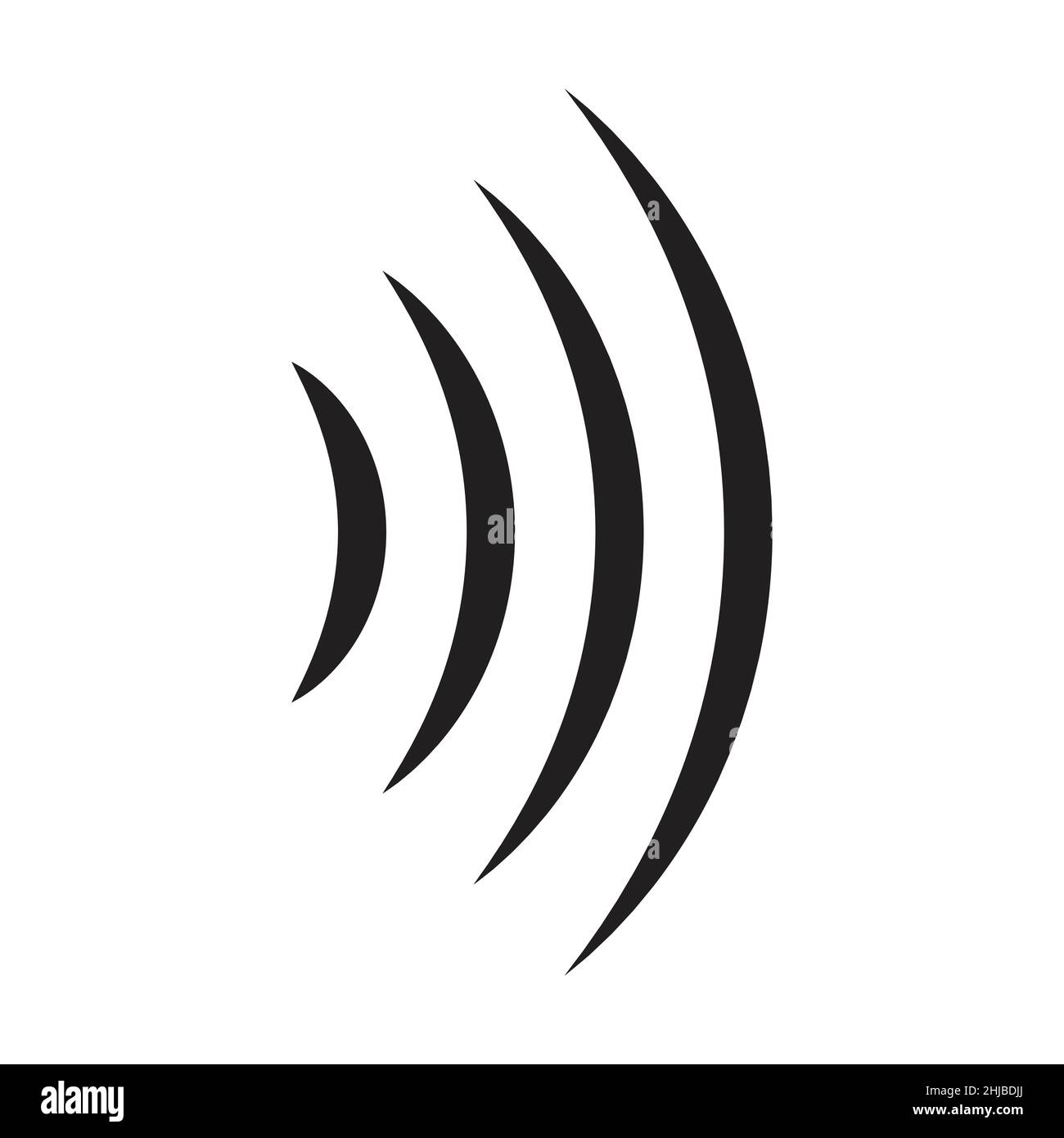 sound wave icon vector radio wave radiation for graphic design, logo
