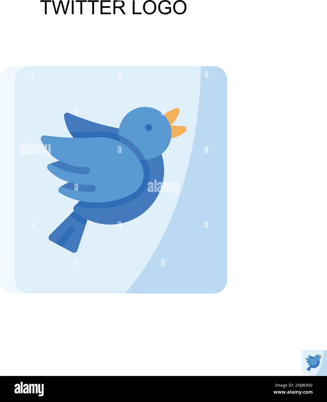 Twitter logo Simple vector icon. Illustration symbol design template for web mobile UI element. Stock Vector