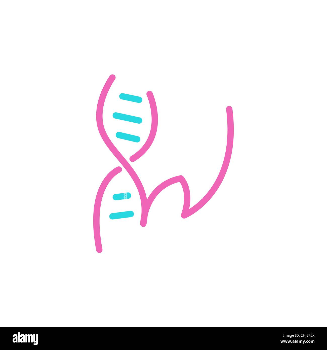 abstract dna woman logo design vector graphic symbol icon illustration creative idea Stock Vector
