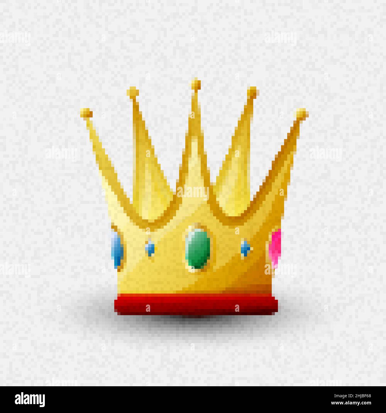 Pixel art queen's crown vector icon Stock Vector Image & Art - Alamy