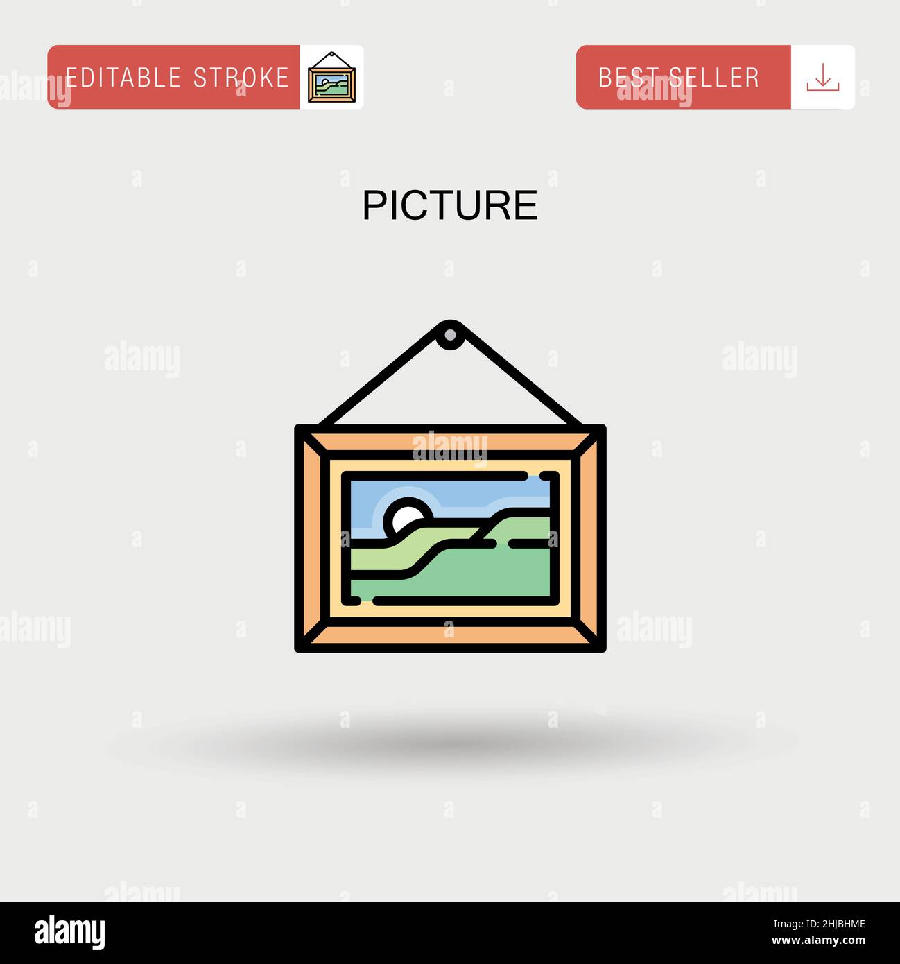 Picture Simple vector icon Stock Vector Image & Art - Alamy