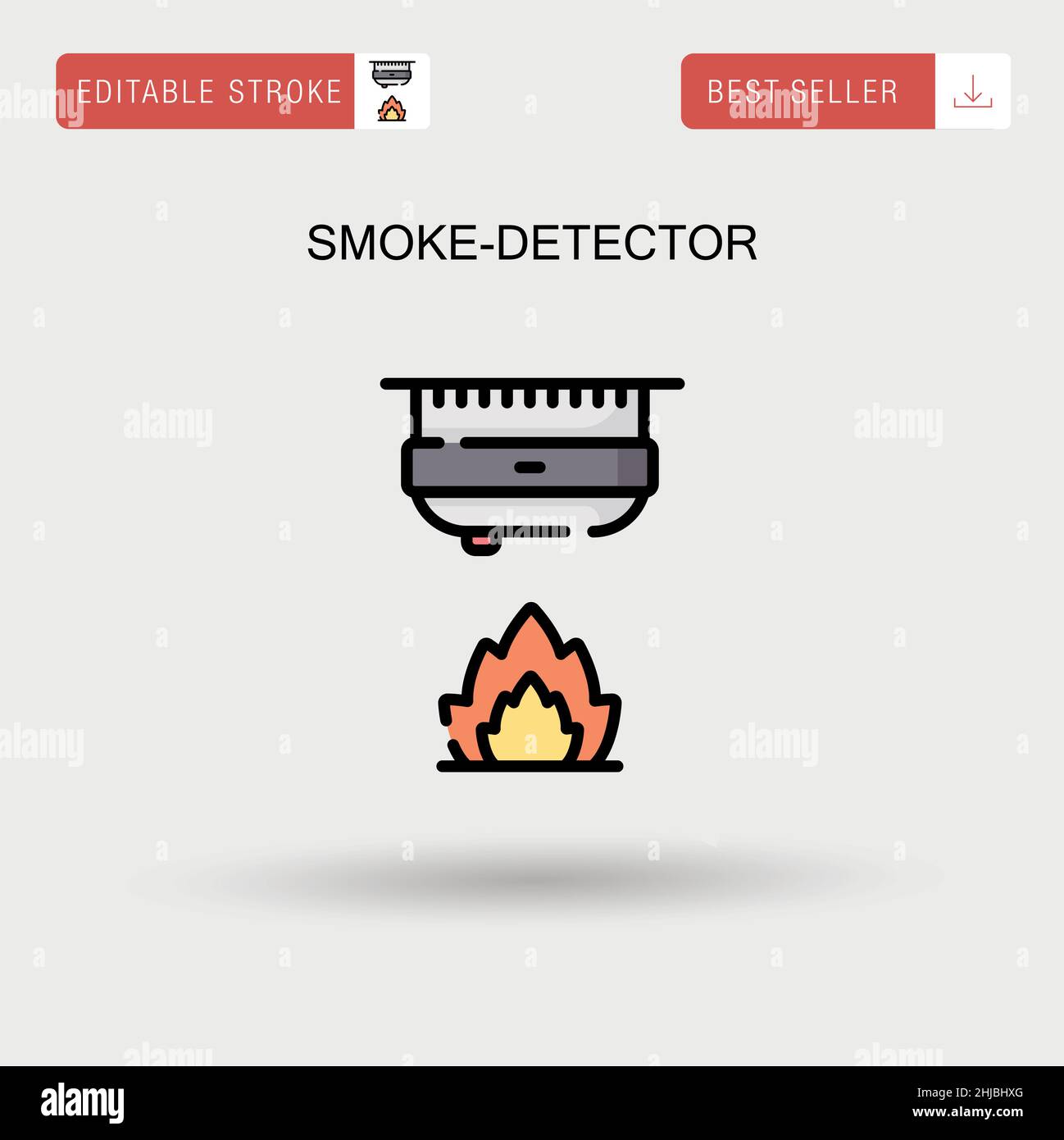 Smoke-detector Simple vector icon. Stock Vector