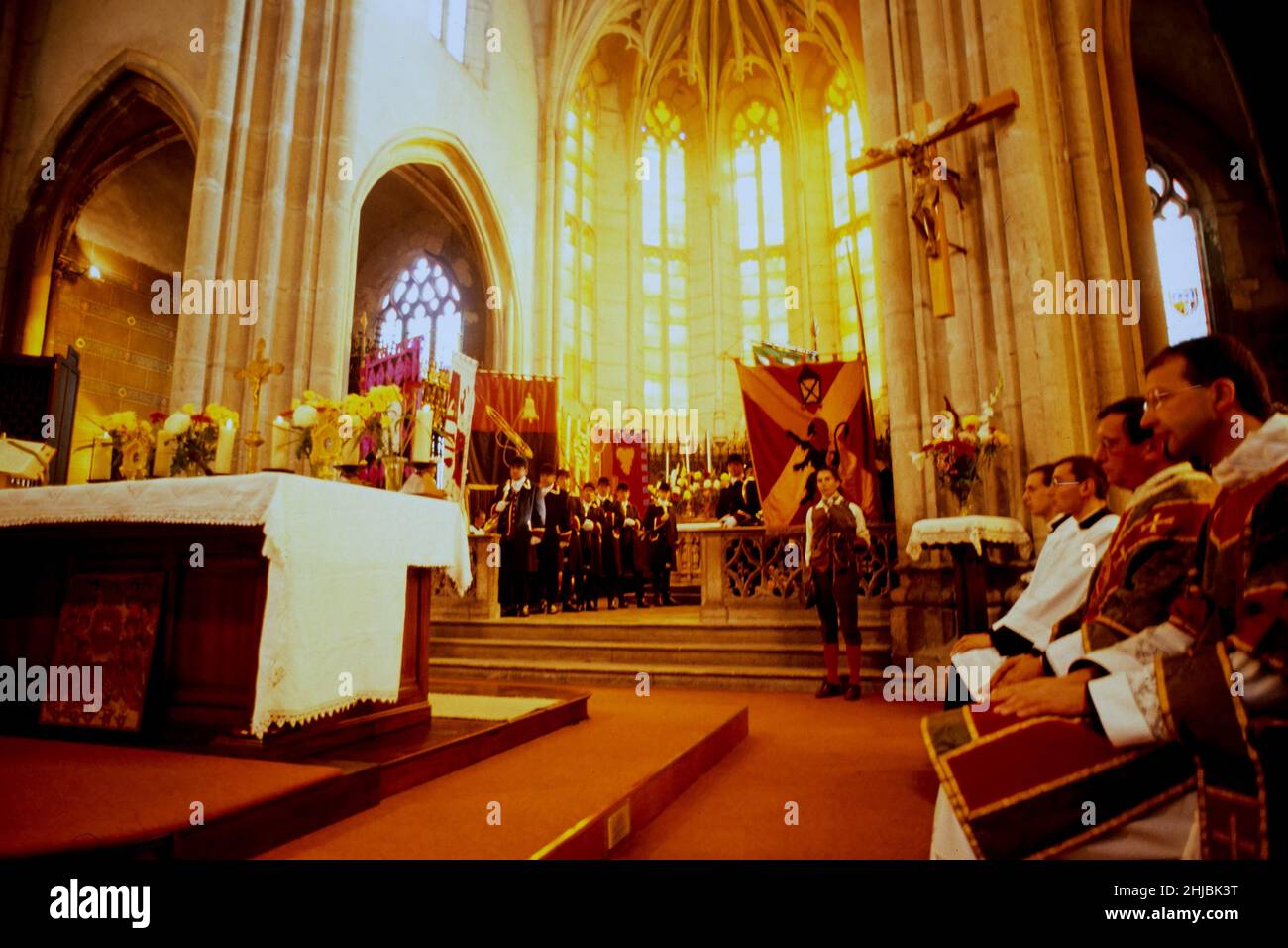 Archives 90ies Traditionalist SaintHubert mass, Lyon, France, 1991