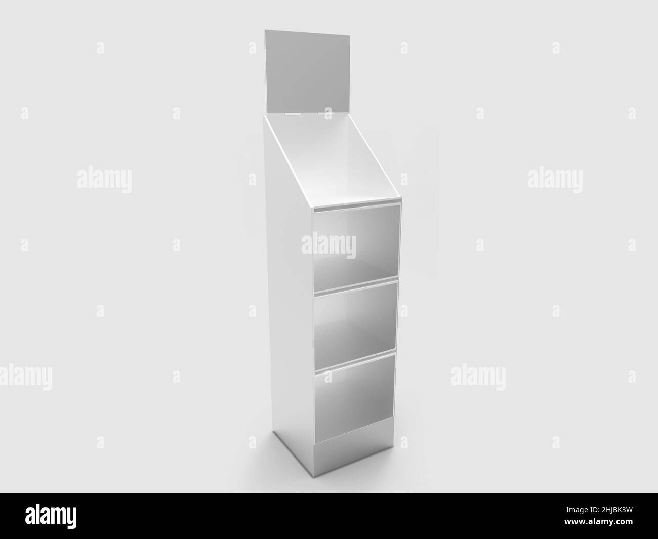 Promo Exhibition Display Stand Mockup 3D Rendering Stock Photo