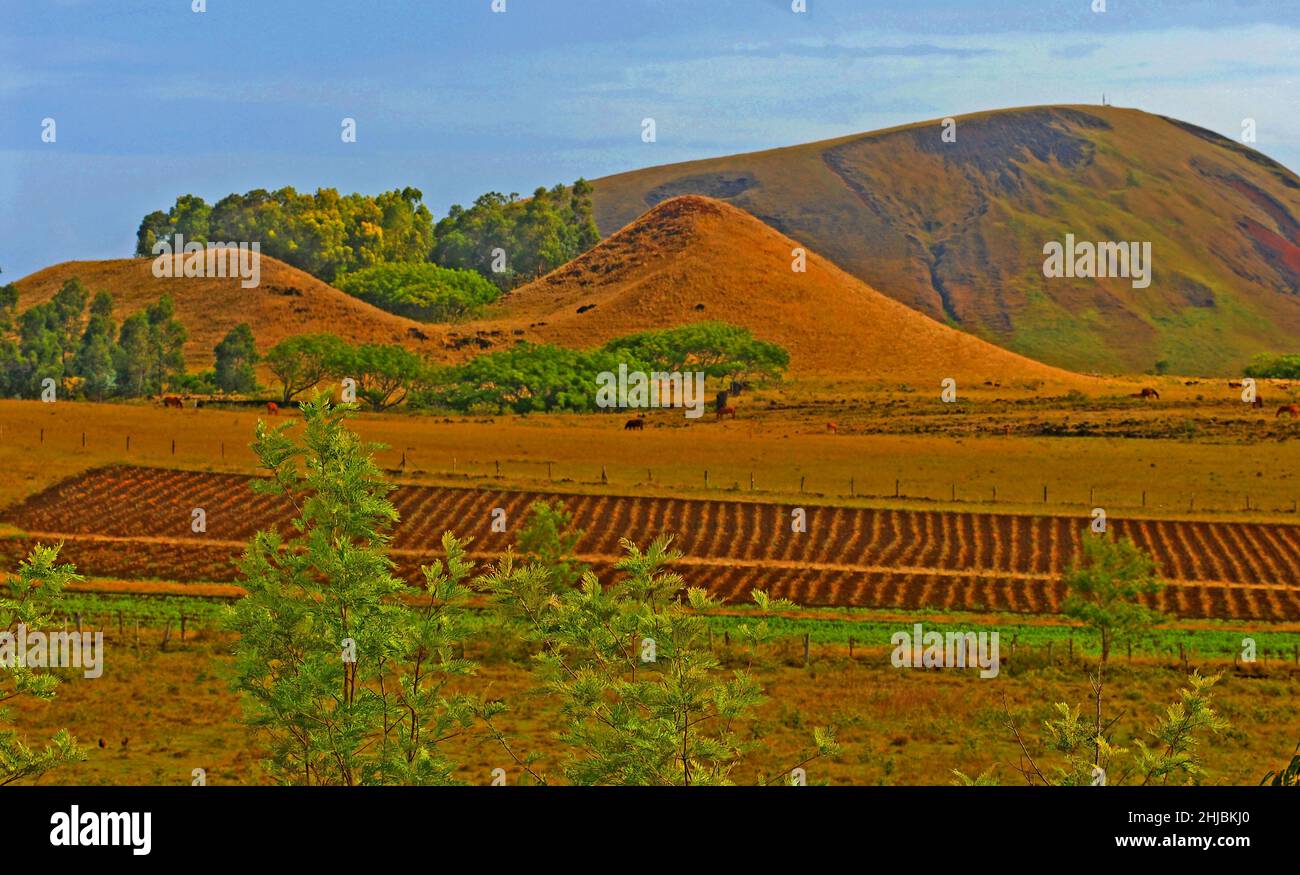 countryside, Easter island, Chile Stock Photo