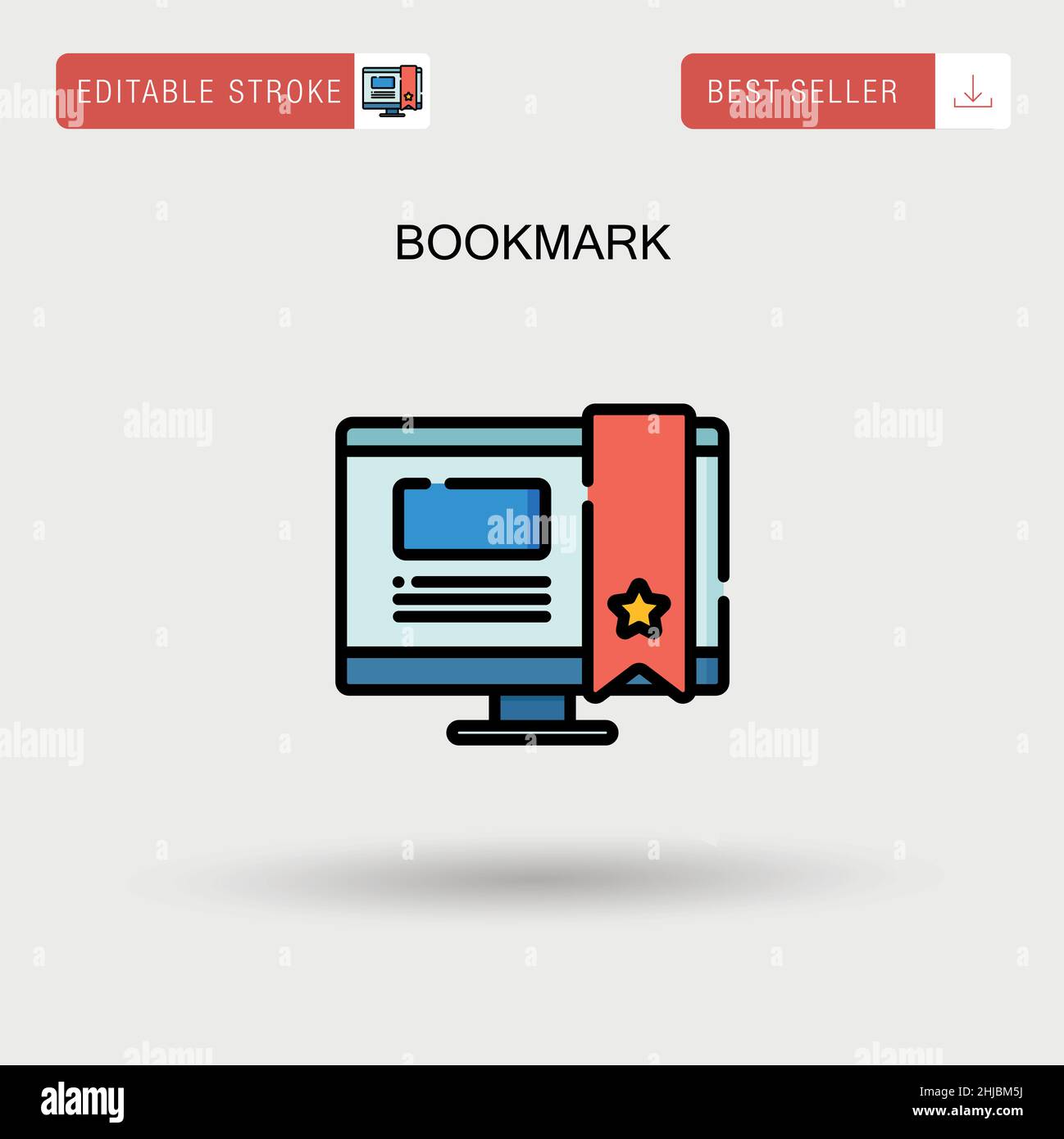 Bookmark line icon hi-res stock photography and images - Alamy