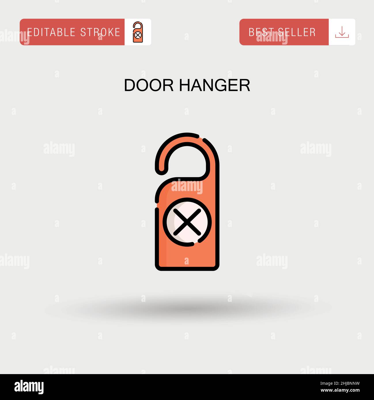 Door hanger Simple vector icon Stock Vector Image & Art Alamy