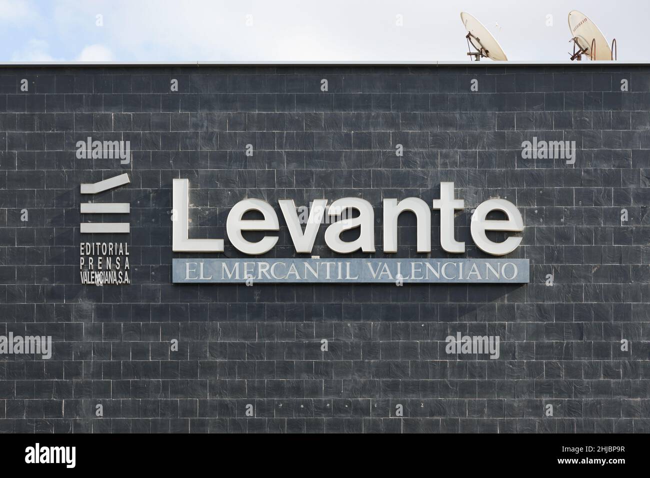 VALENCIA, SPAIN - JANUARY 13, 2022: Levante is a Spanish newspaper published in the city of Valencia originally founded in 1872 Stock Photo