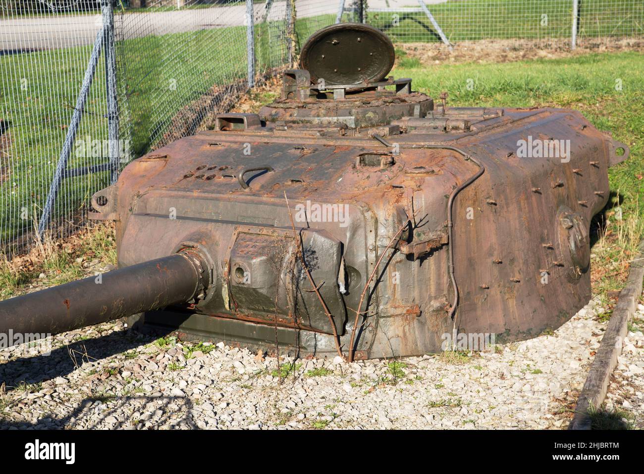 Centurion Mk 12 Main Battle Tank Turret, Bovington Tank Museum, Dorset, UK Stock Photo