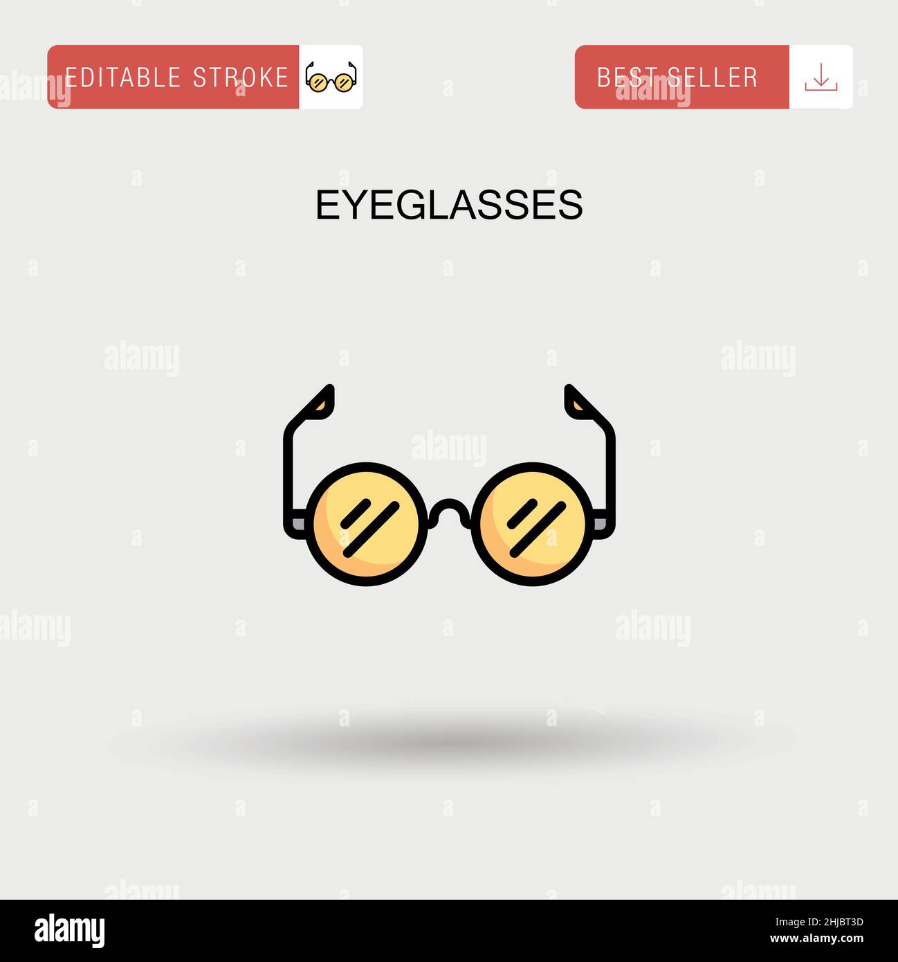 Eyeglasses Simple vector icon Stock Vector Image & Art - Alamy