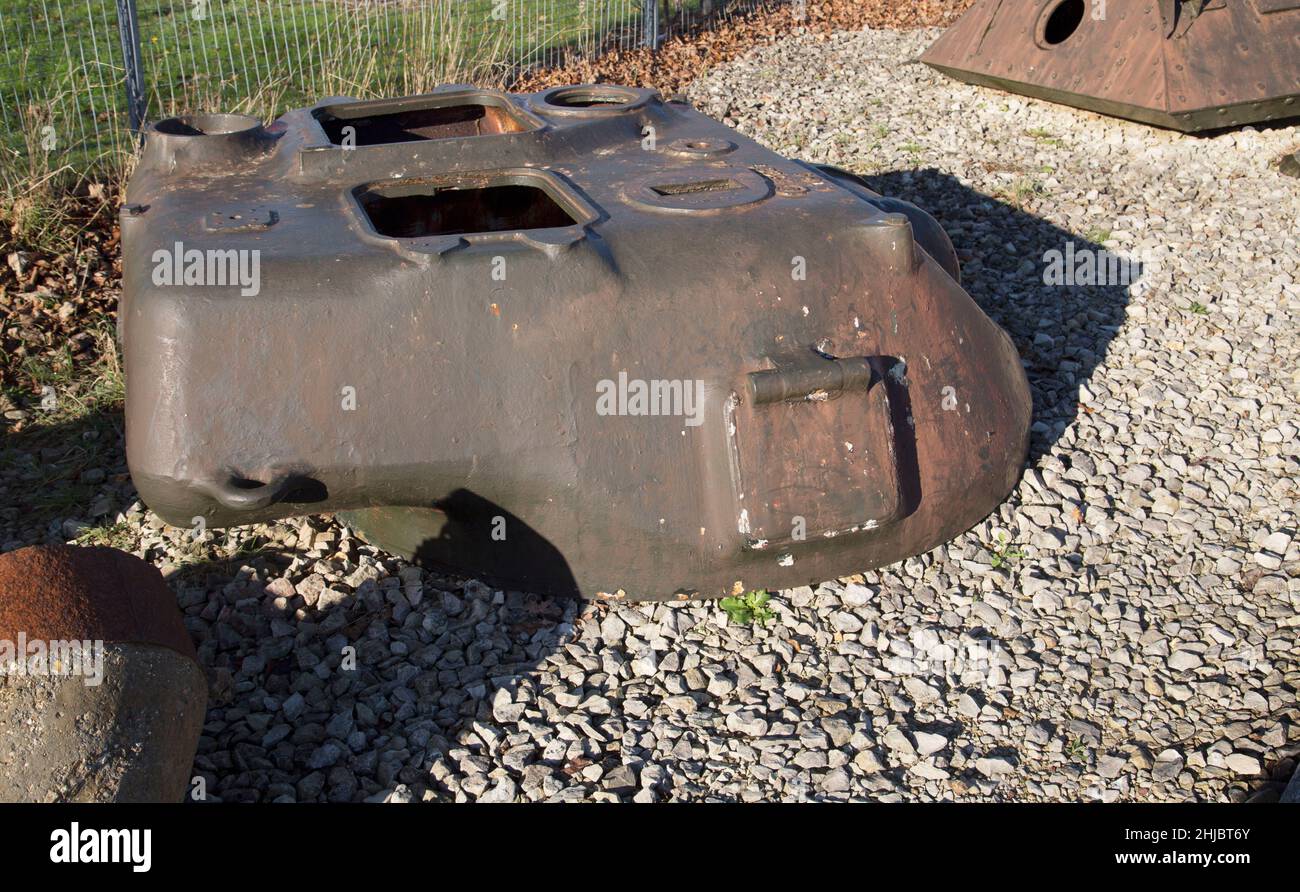 T17E1 Staghound Turret American Armoured Car used by the British Army in WWII. The Tank Museum, Dorset, England Stock Photo