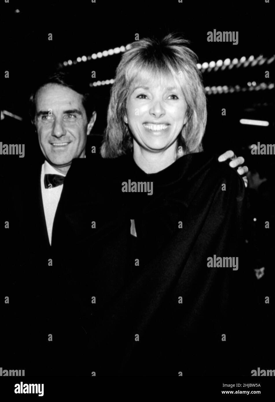 Mireille Darc And Pierre Barret Paris September 30 1987 Stock Photo Mireille Darc And Pierre Barret Paris September 30 1987 Stock Photo