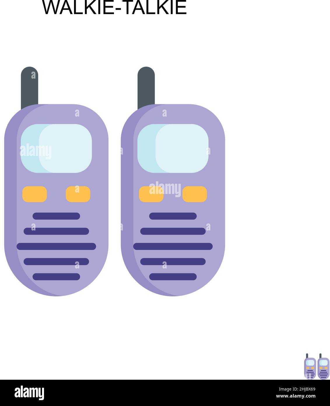 Walkietalkie Simple vector icon. Illustration symbol design template