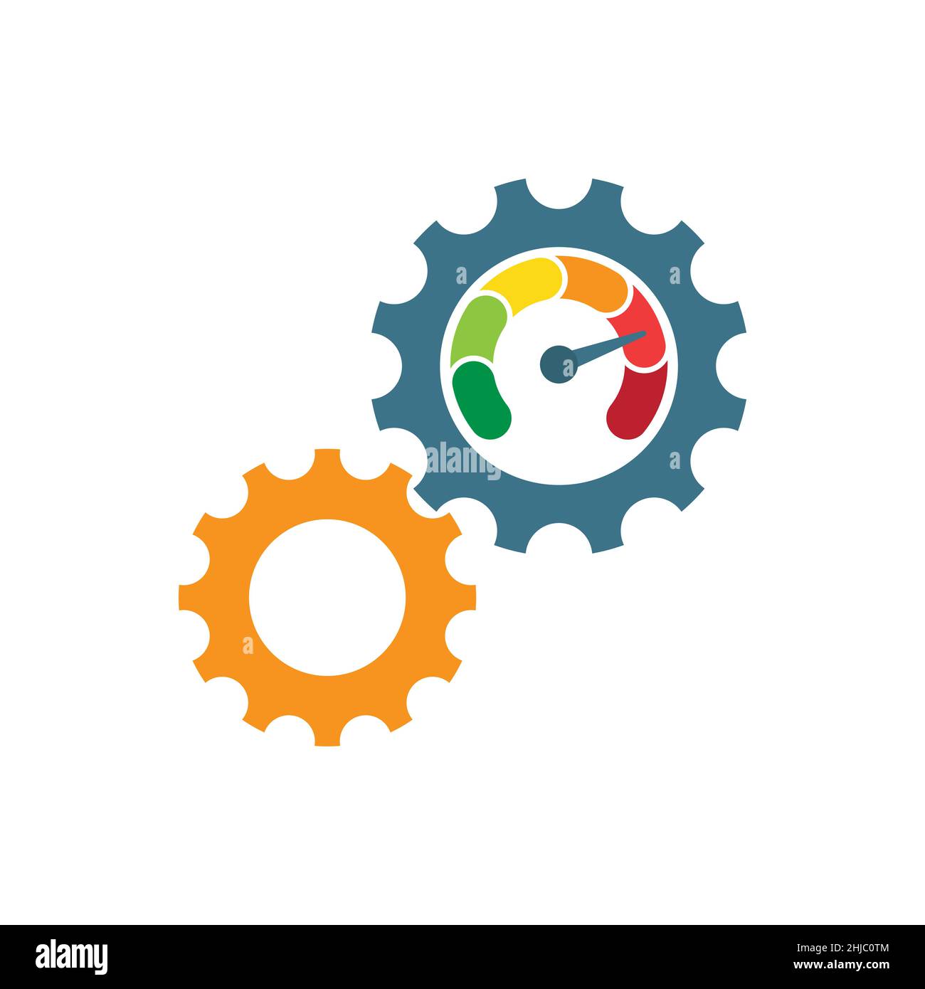 Productivity icon in flat style. Process strategy vector illustration ...