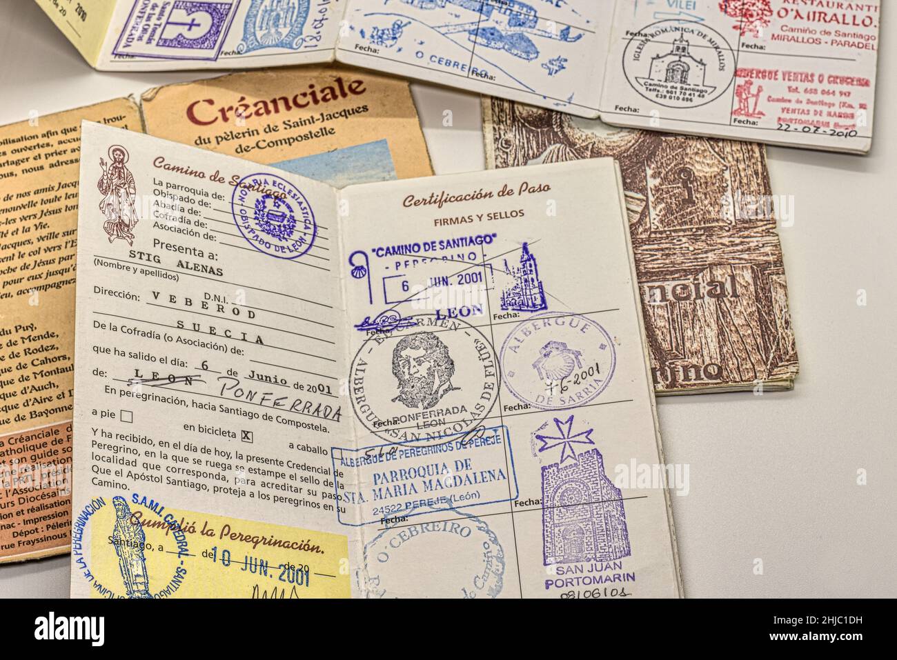 Vintage passport stamps hi-res stock photography and images - Alamy