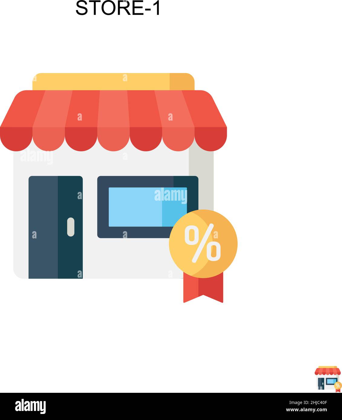 Store-1 Simple vector icon. Illustration symbol design template for web ...