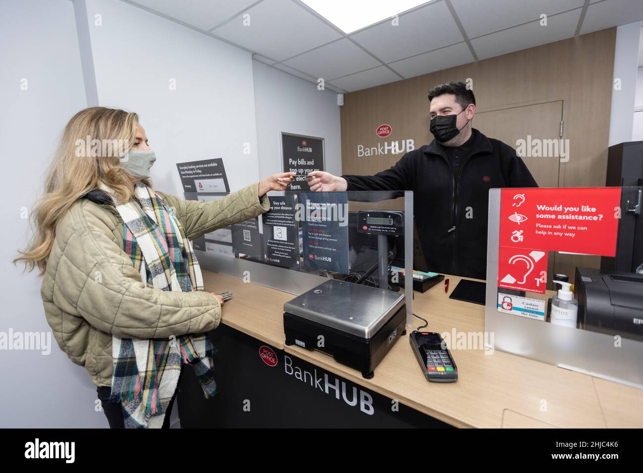 'Bank Hub' opened by the Post Office in Rochford, Essex, to enable