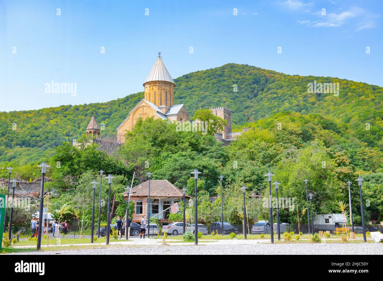 the fortress is conveniently located close to Tbilisi on the Georgian Military Highway Stock Photo