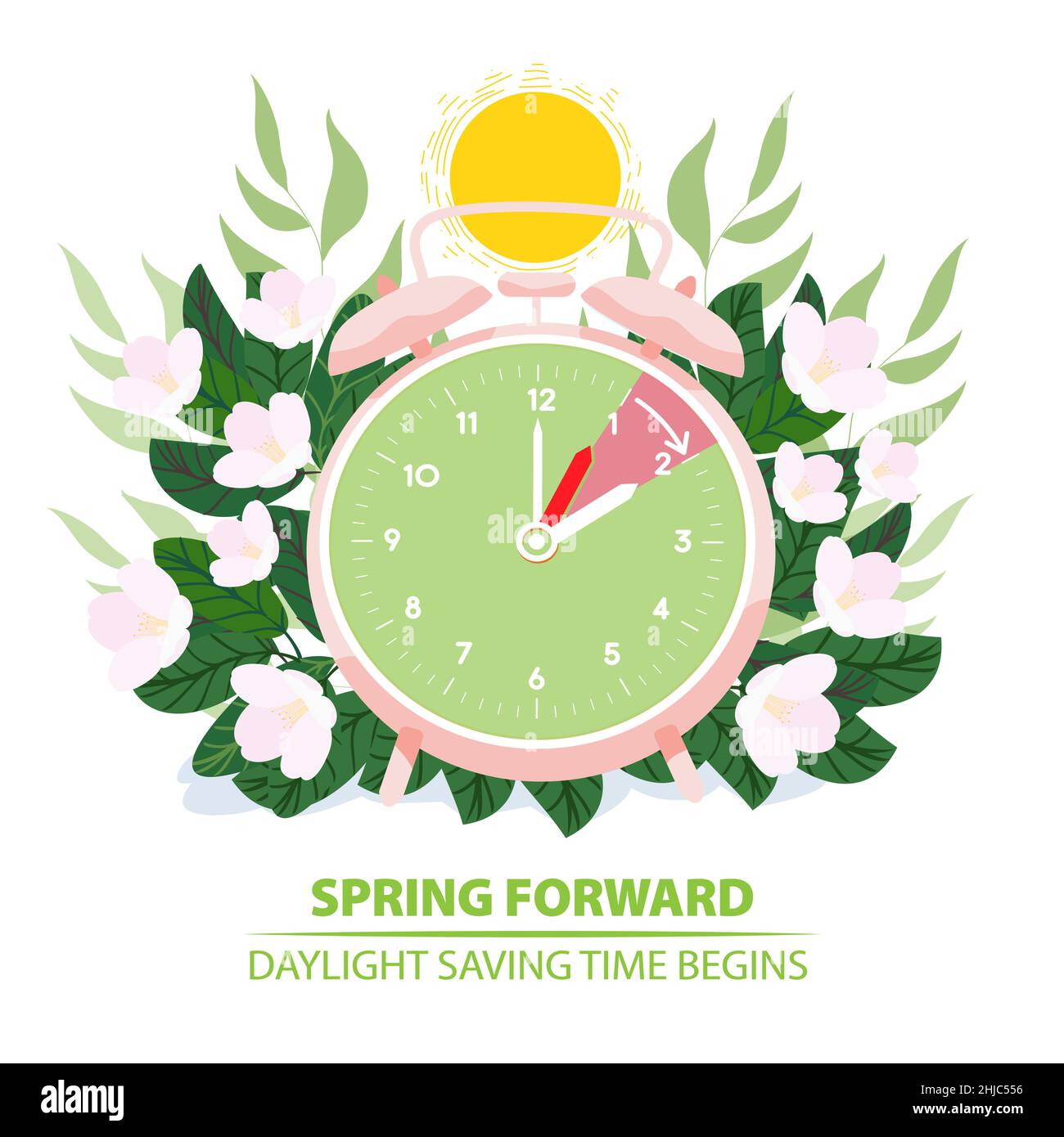 Time Change in Europe in March from Winter Time to Summer Time on a  isolated white background as vector Stock Vector Image & Art - Alamy