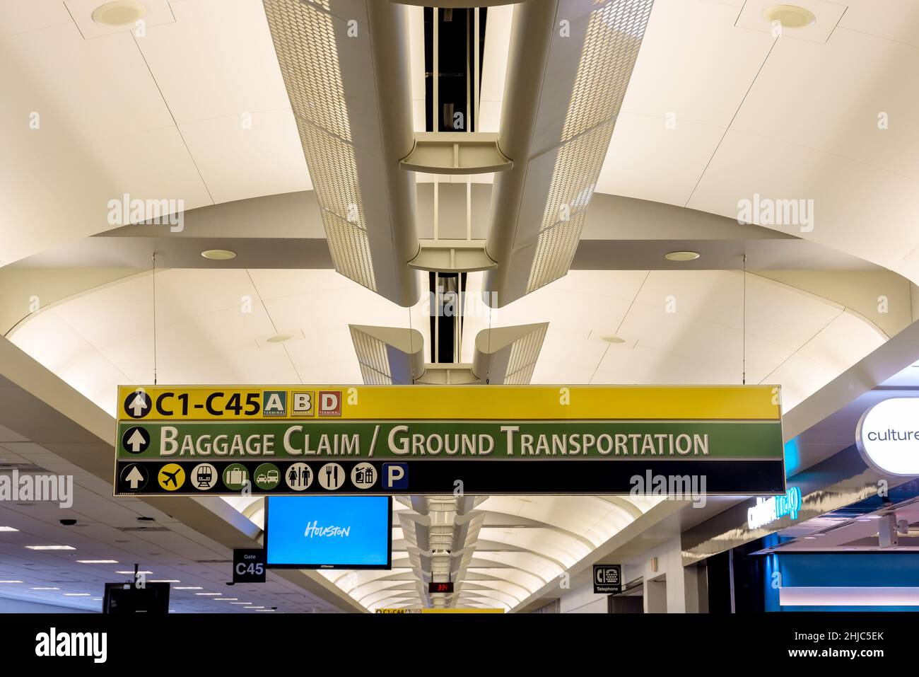 20 September 2021 Houston TX USA Inside of the terminal at the Houston