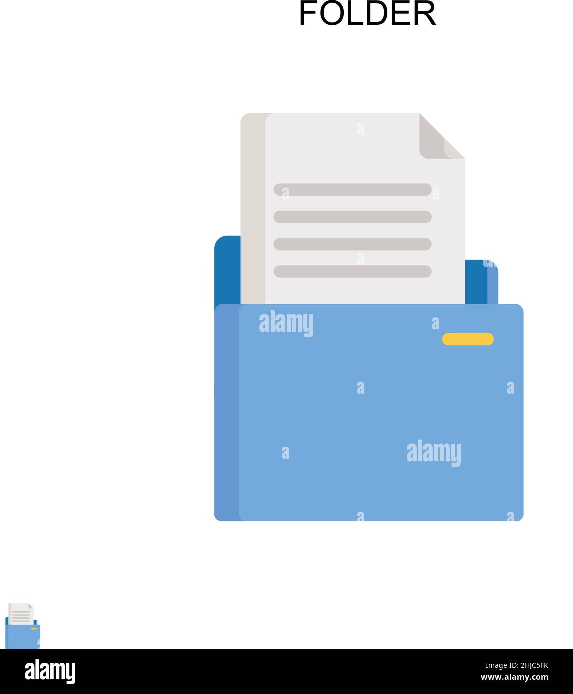 Folder Simple vector icon. Illustration symbol design template for web ...