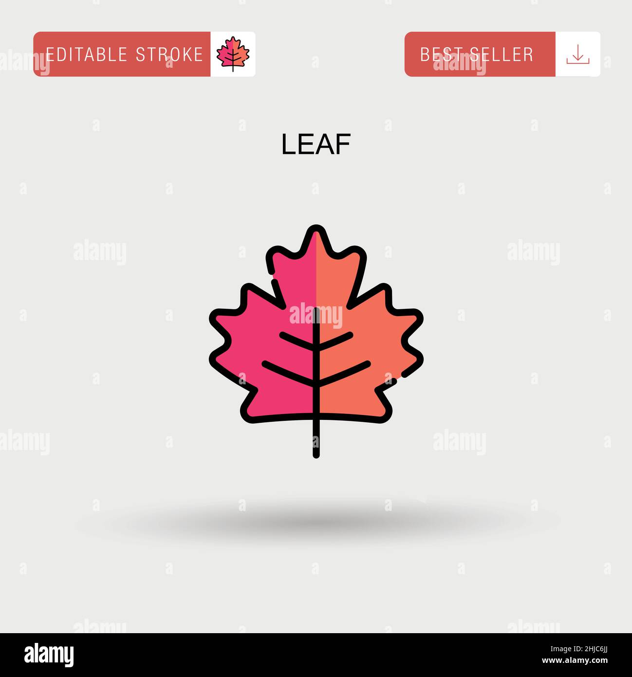 Leaf Simple vector icon Stock Vector Image & Art - Alamy
