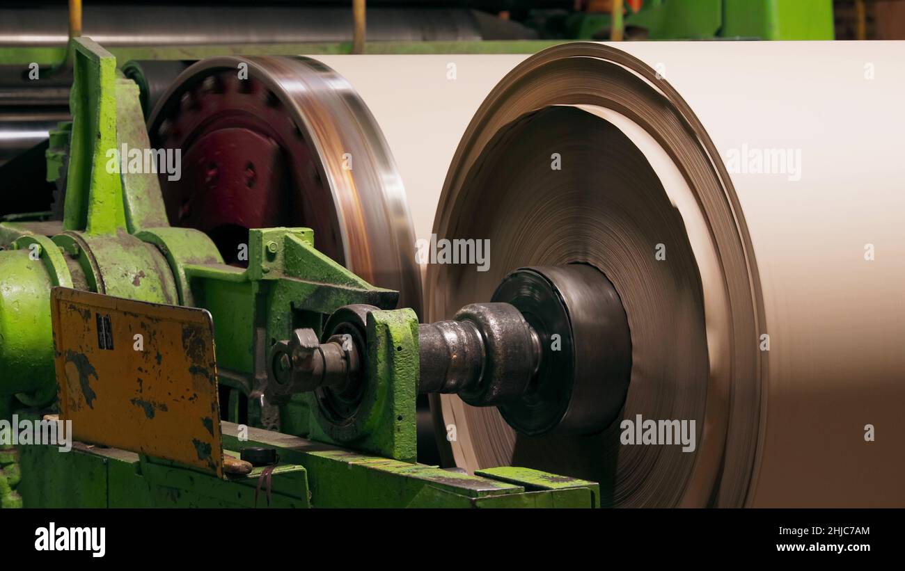 Old Manufactoring equipment Produce Paper Machine Shafts At Paper Mill
